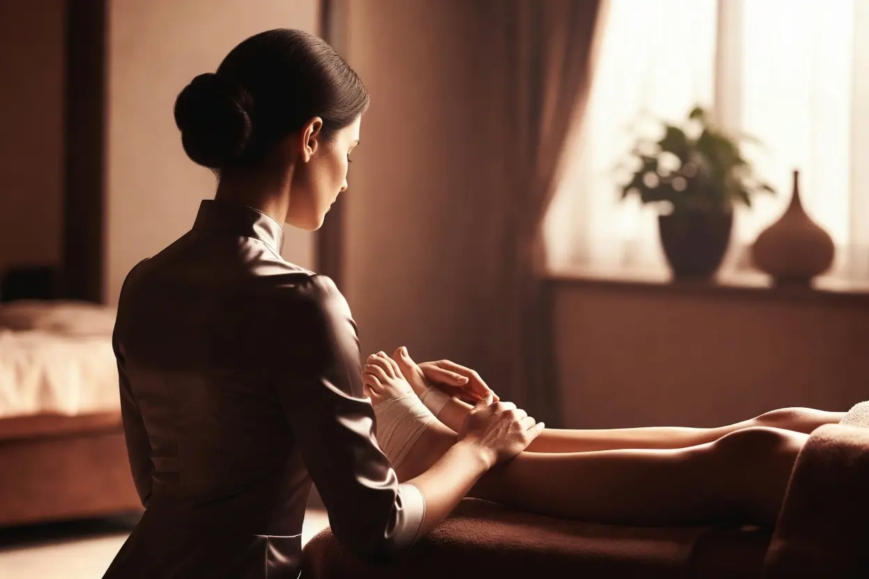 深圳丝足之夜 专业丝足理疗过程 恋人女王会所私密包间